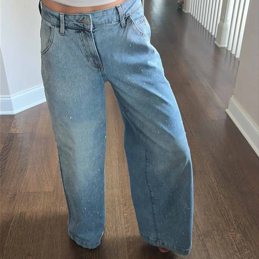 Pants, with adorable rhinestones- like new!